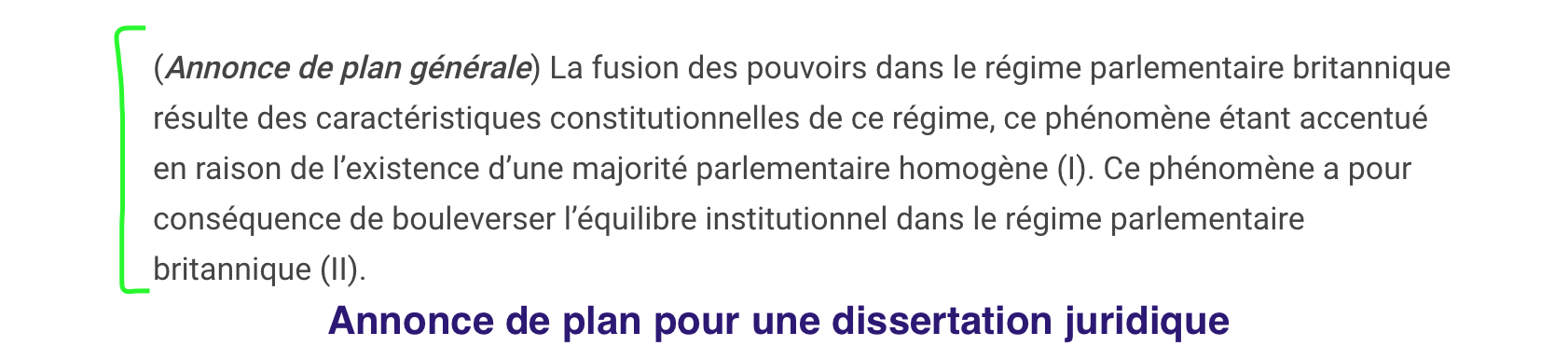 Annonce de plan pour une dissertation juridique