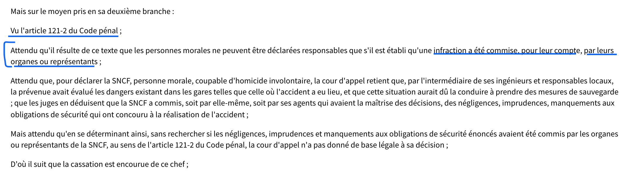 Exemple attendu de principe reprenant le visa
