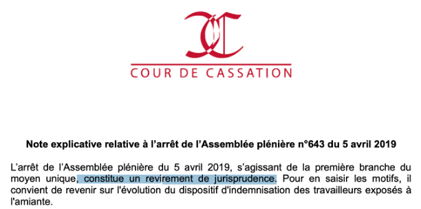 Explicative accompagnant larret peut egalement evoquer le revirement de jurisprudence