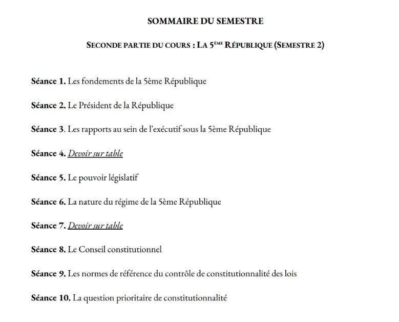 Exemple TD droit L1 droit constitutionnel Universite de Nice