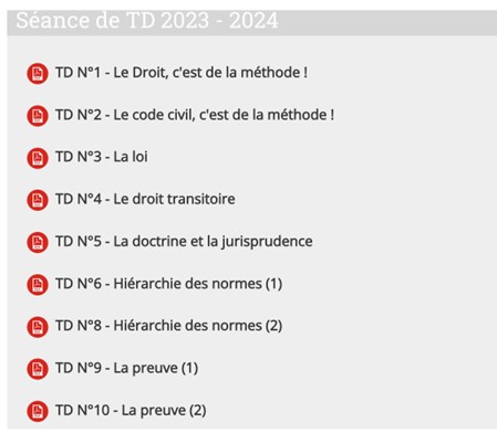 TD droit L1 Introduction au droit Universite Paris pantheon assas