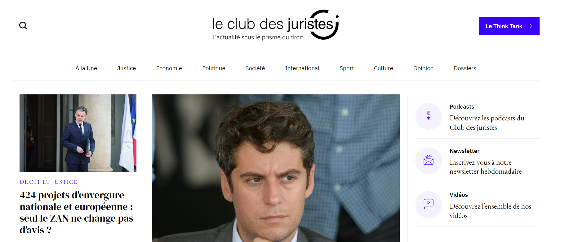 Le club des juristes veille juridique