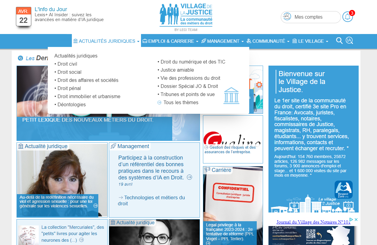 Village de la justice actualite juridique