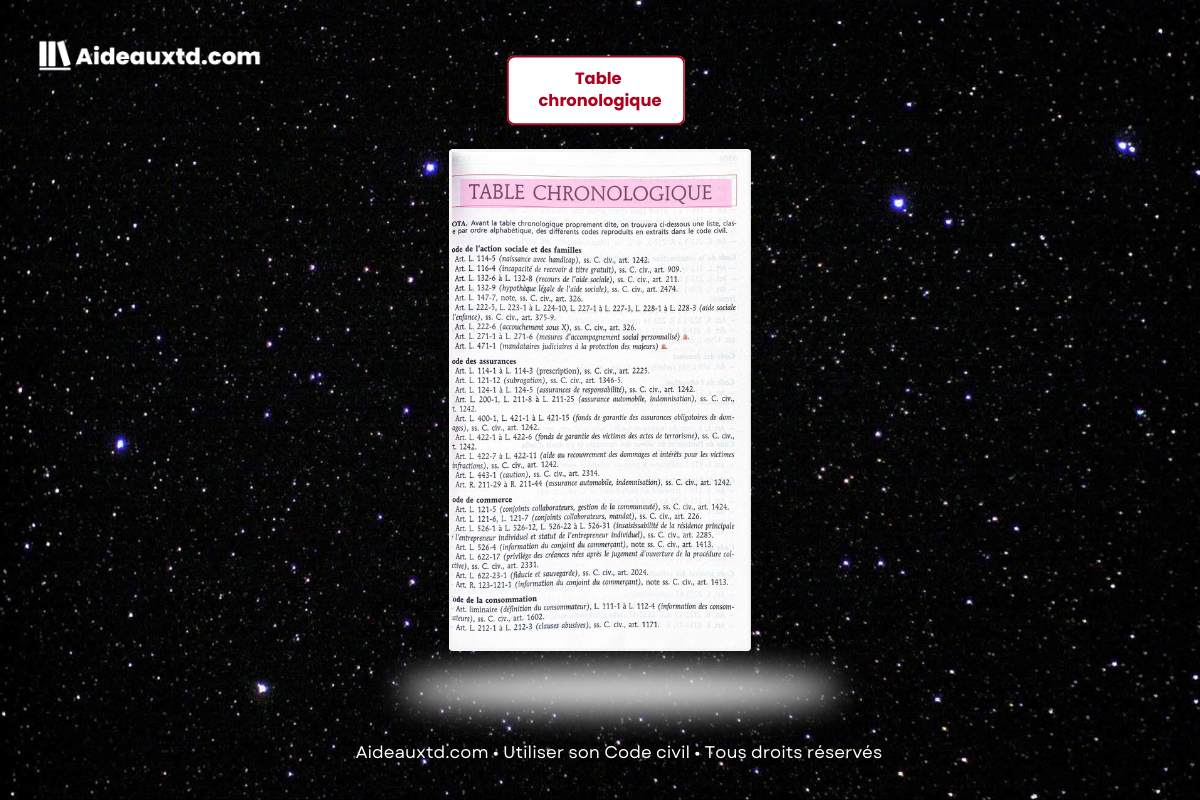 Table chronologique DALLOZ