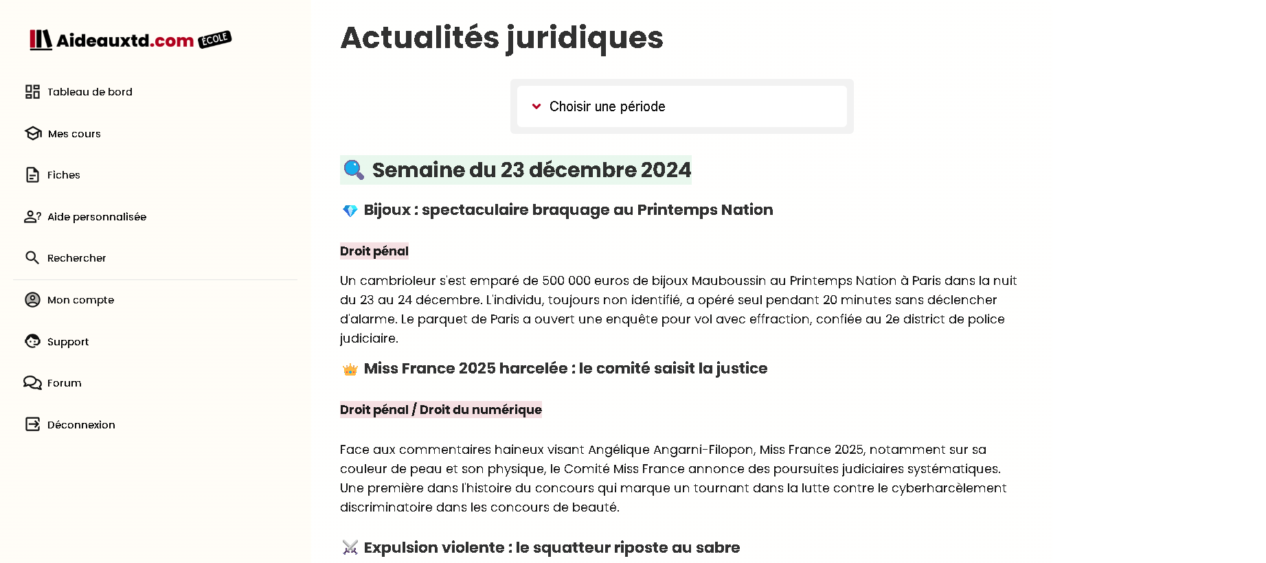 Actualite juridique Academie