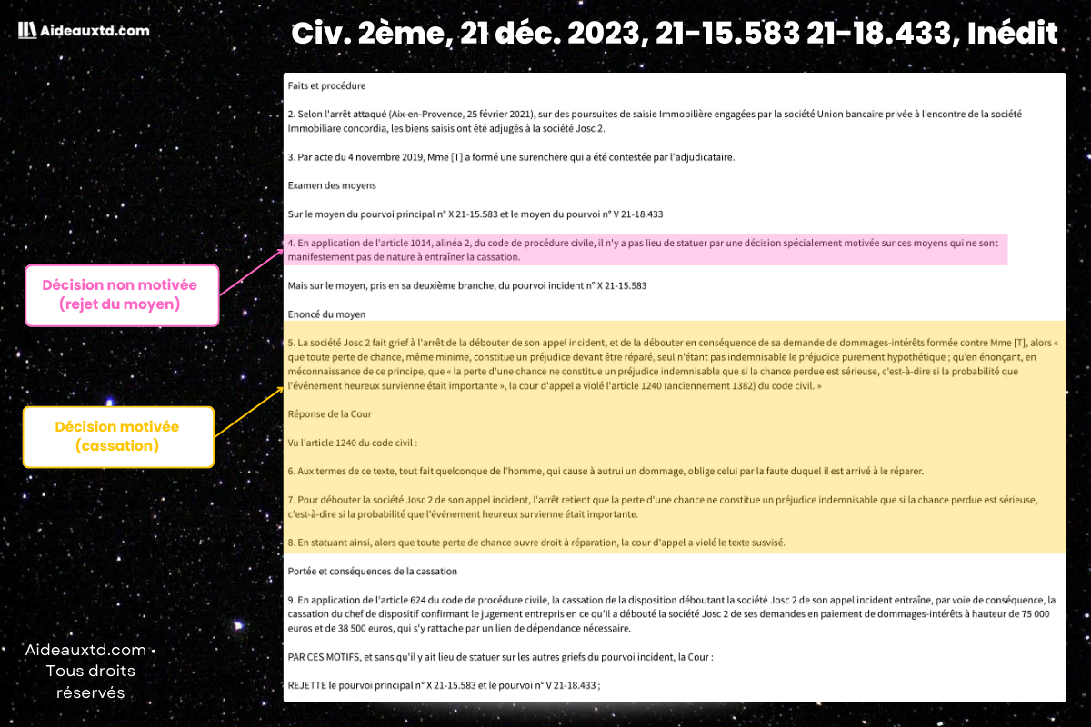 Exemple arret de rejet non specialement motive 1 2