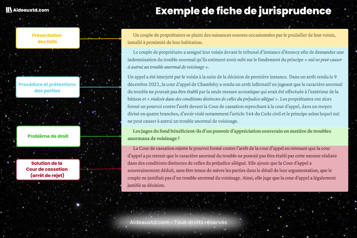 Exemple de fiche de jurisprudence