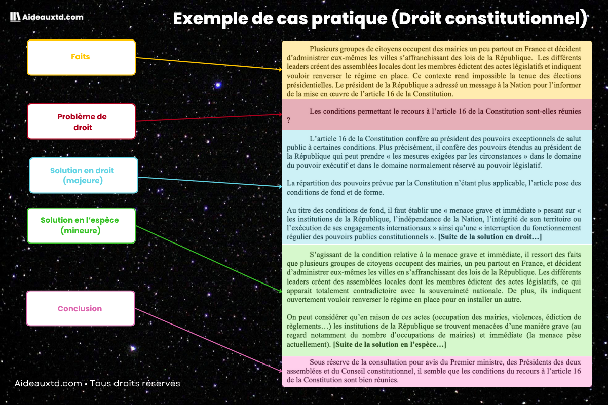 Exemple Cas pratique droit constitutionnel