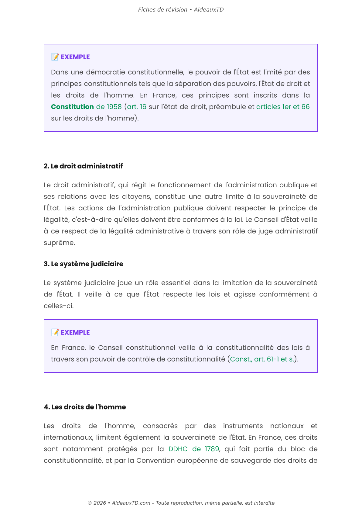 Fiches de révision — Droit international public