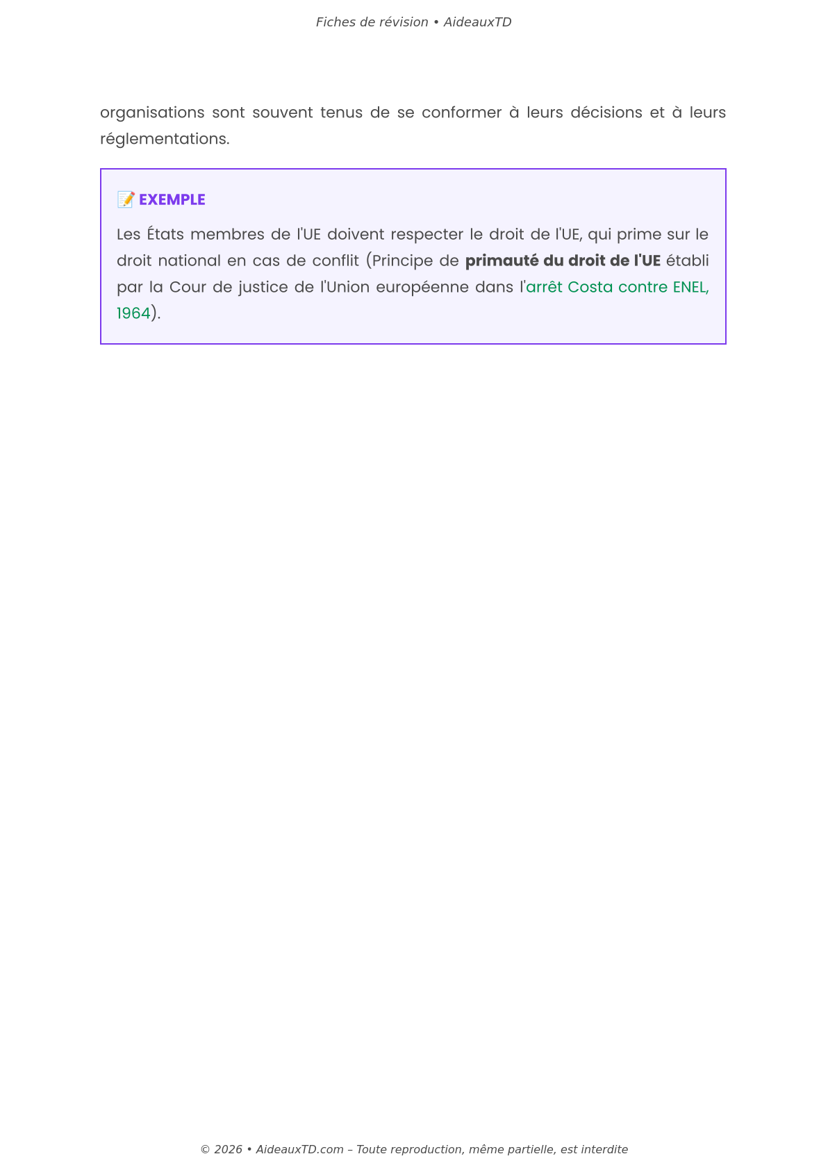 Fiches de révision — Droit international public