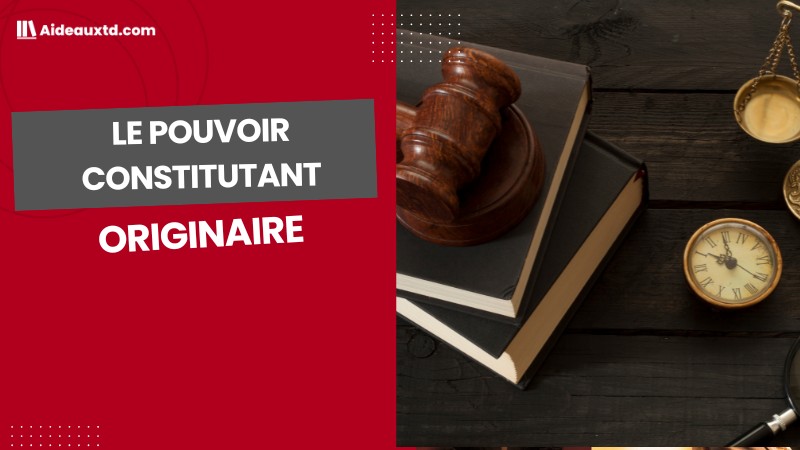 Le pouvoir constituant originaire