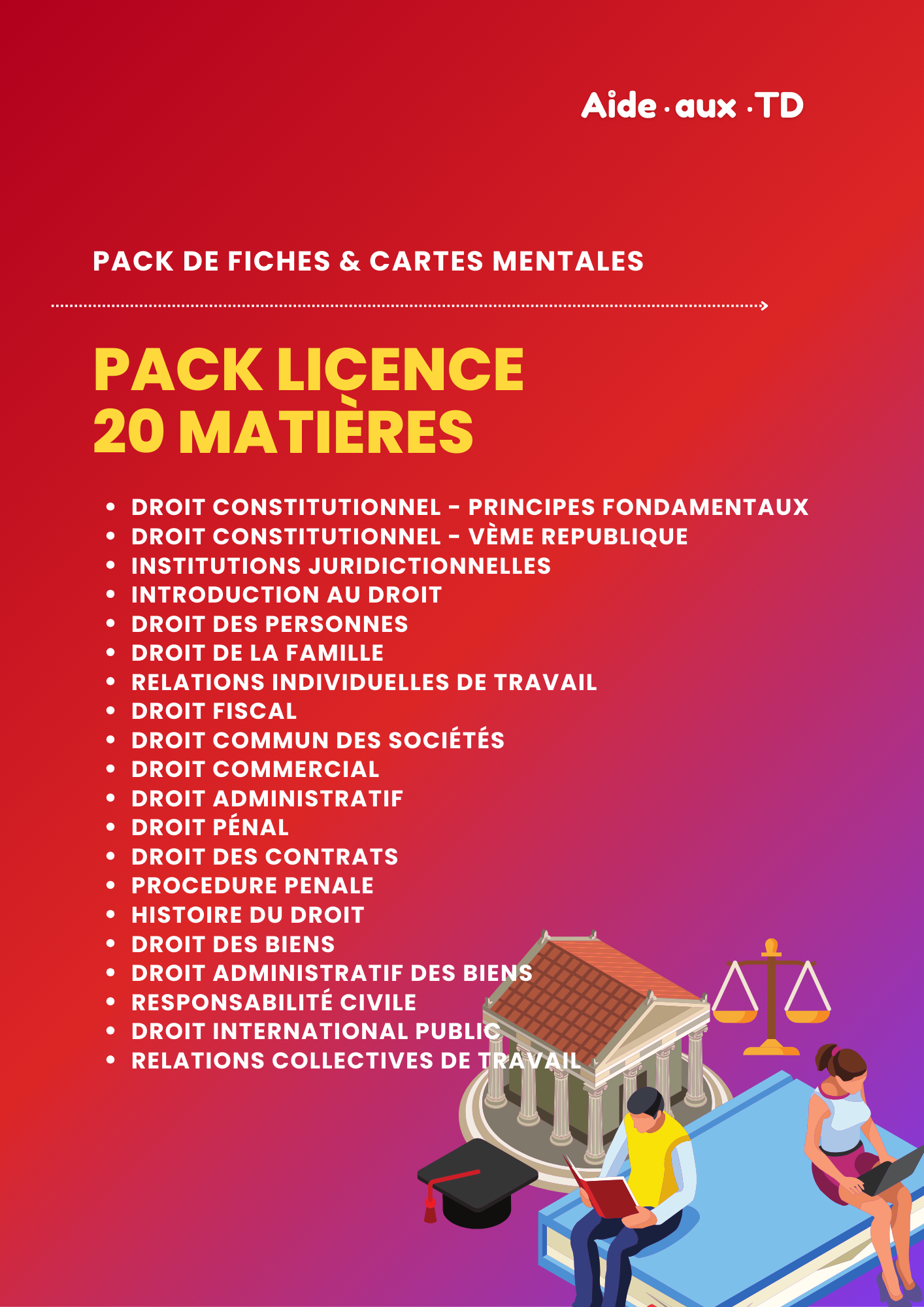 Pack Fiches Licence droit